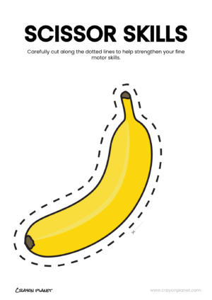 Fruit Scissor Skills Cutting Worksheet 4