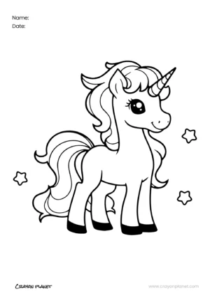 unicorn coloring page