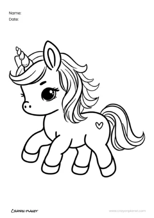 unicorn coloring page