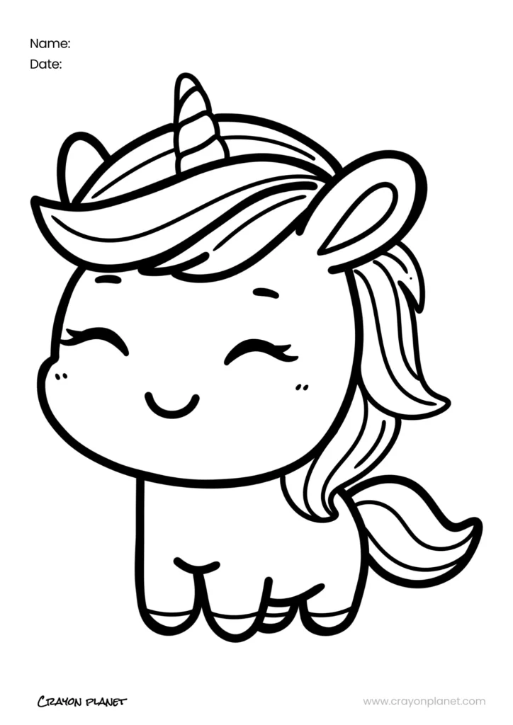 unicorn coloring page