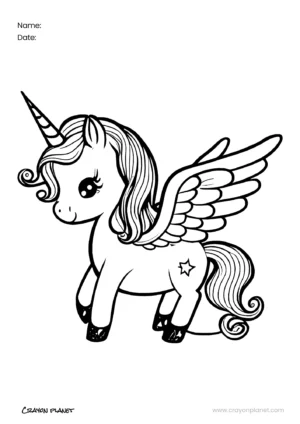 unicorn coloring page