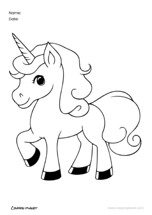 Unicorn Coloring Page 13