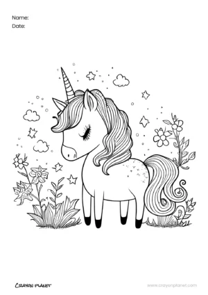 unicorn coloring page