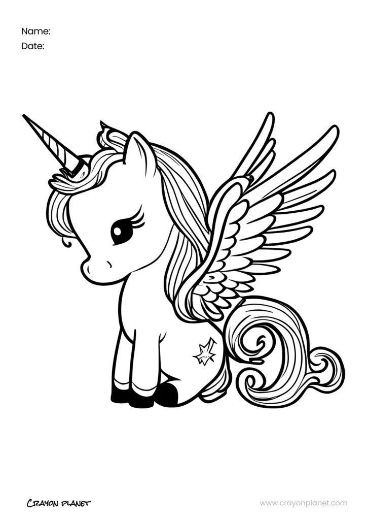 unicorn coloring page