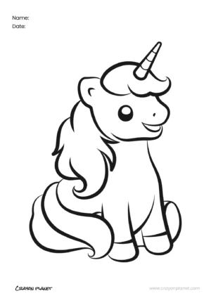 unicorn coloring page