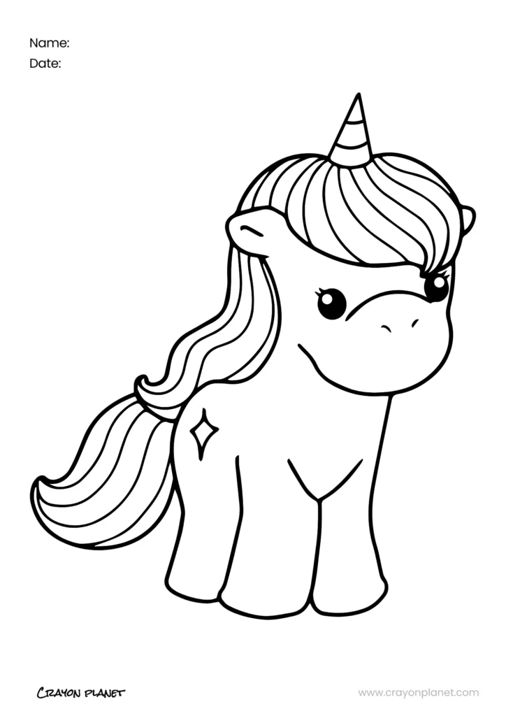 unicorn coloring page