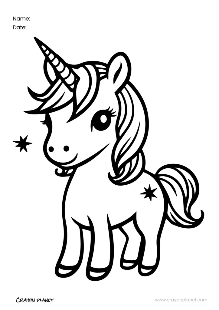 unicorn coloring page