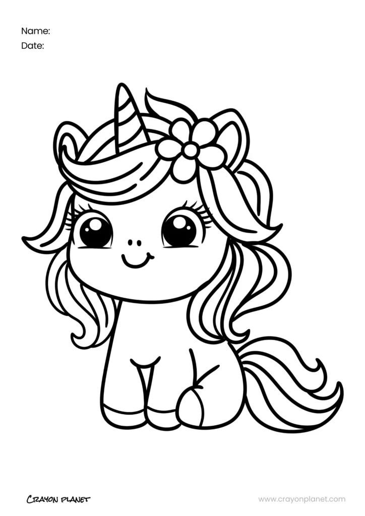 unicorn coloring page