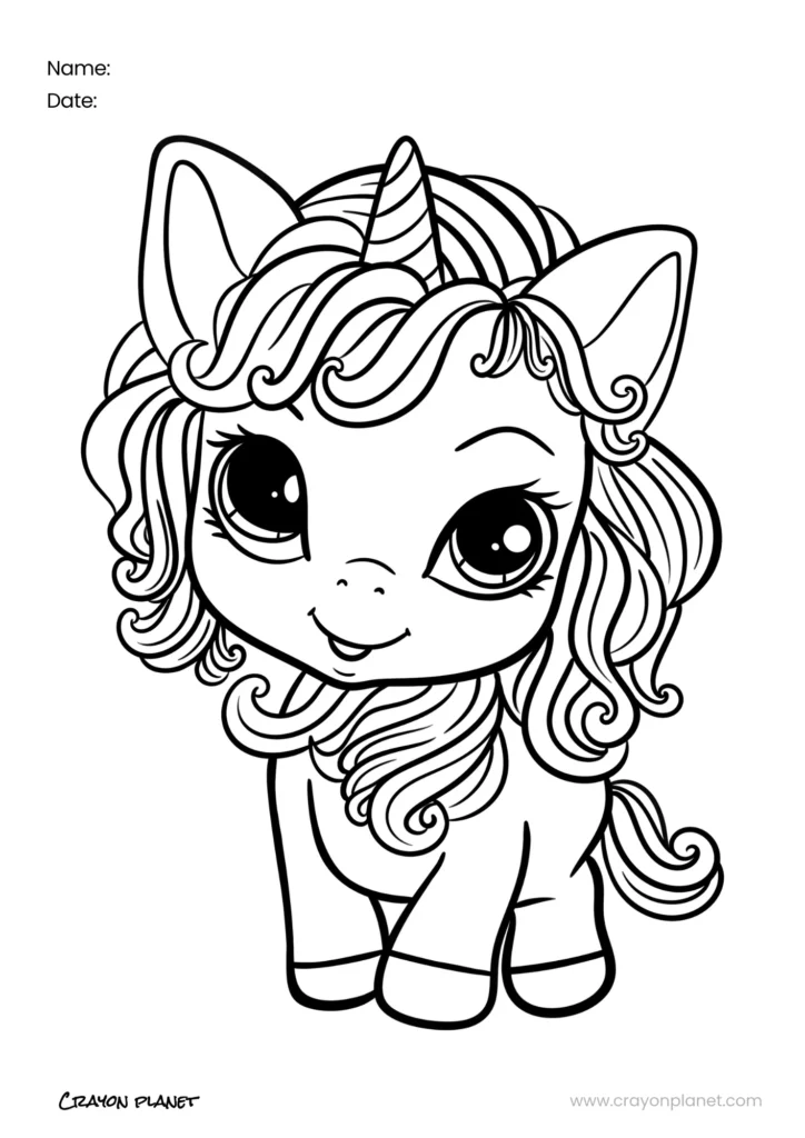 unicorn coloring page