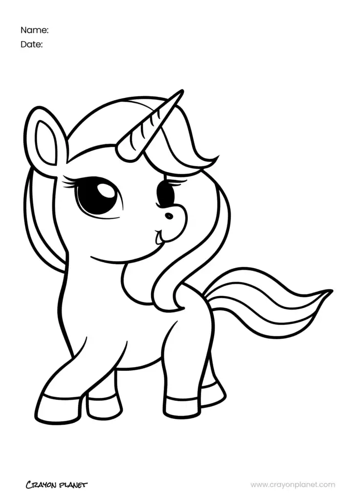 unicorn coloring page