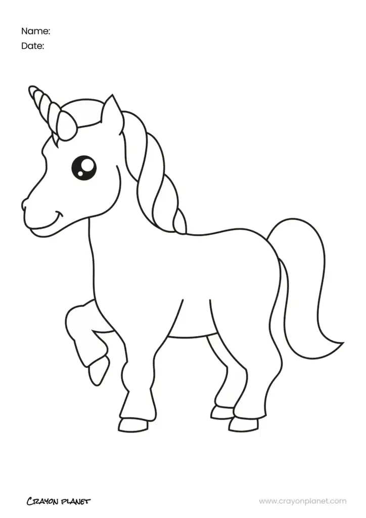 unicorn coloring page