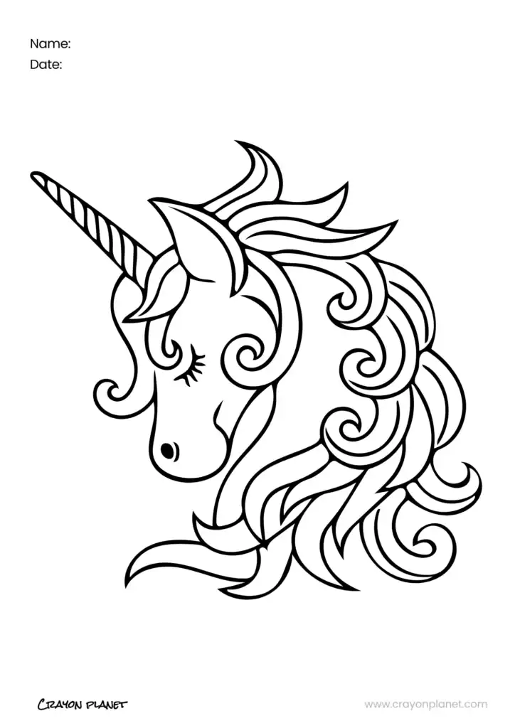 unicorn coloring page
