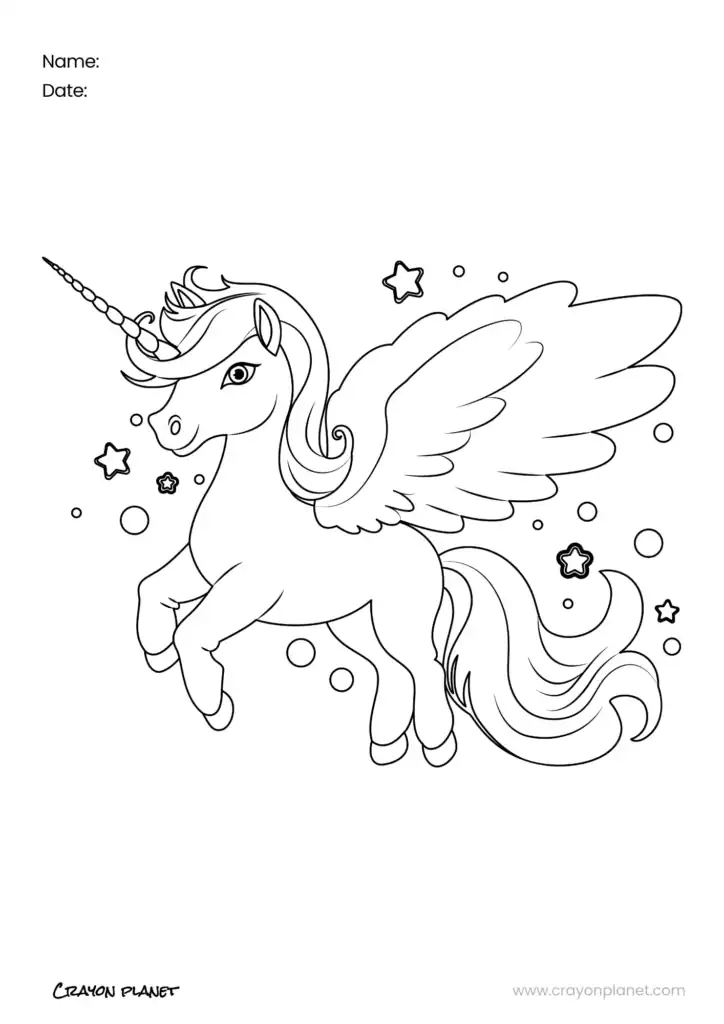 unicorn coloring page