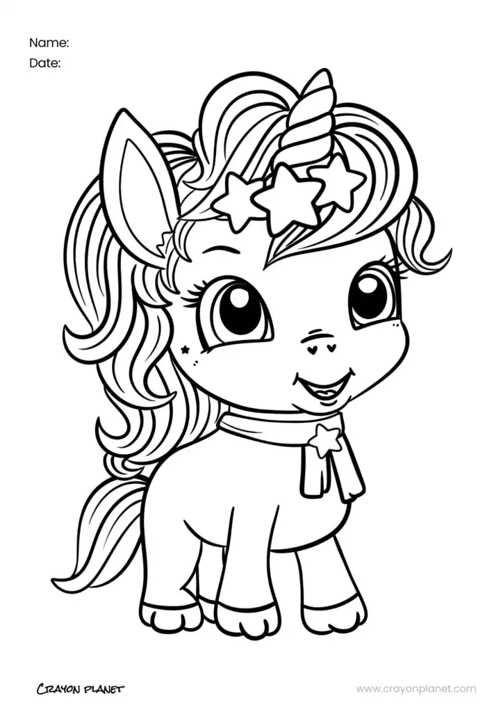 unicorn coloring page