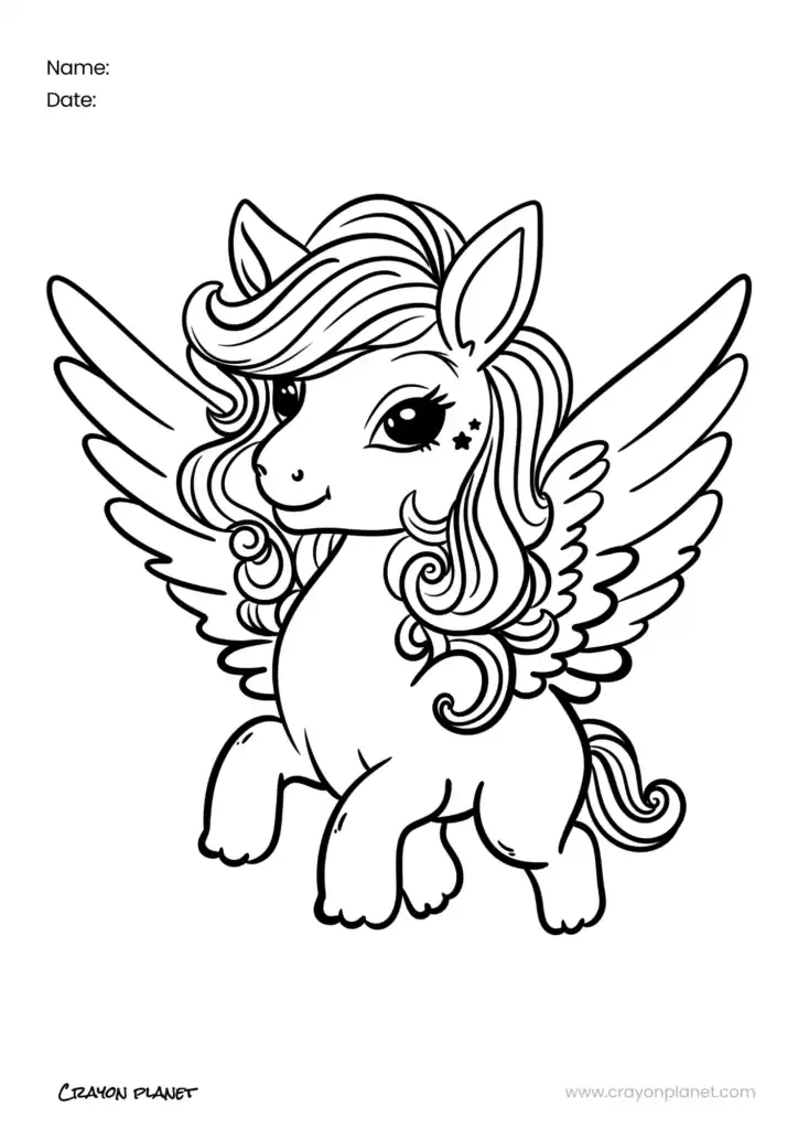 unicorn coloring page