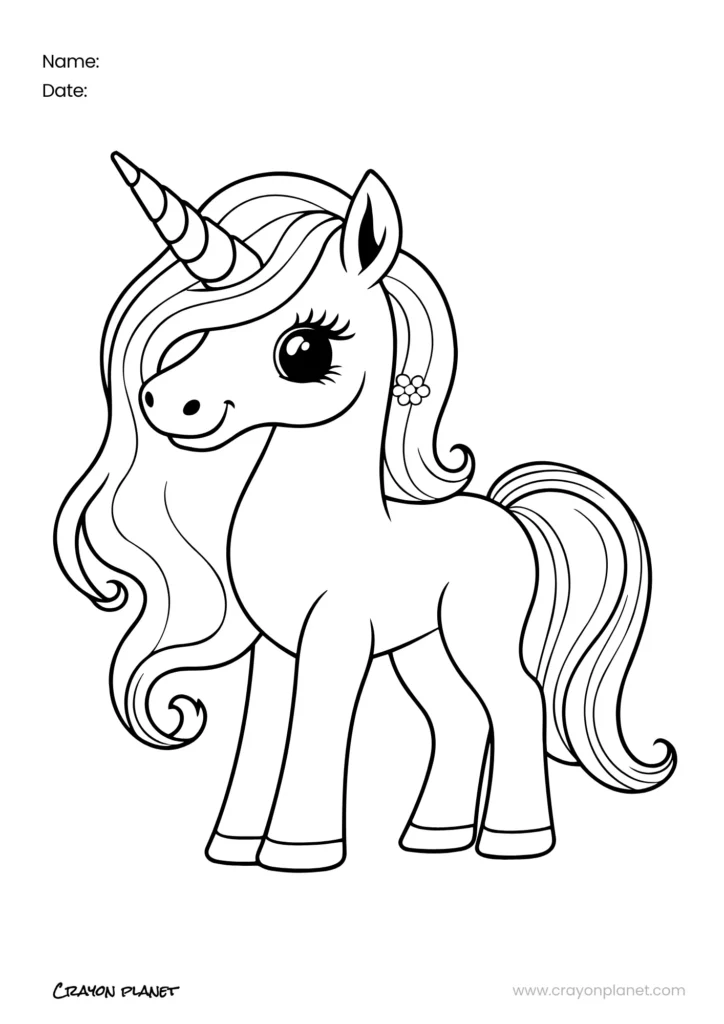 unicorn coloring page