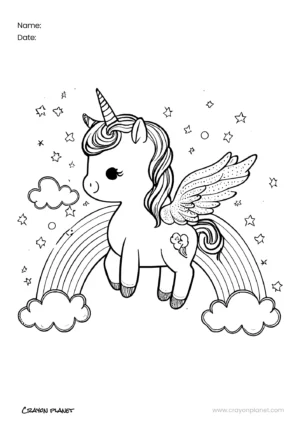 unicorn coloring page