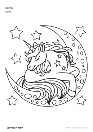 unicorn coloring page