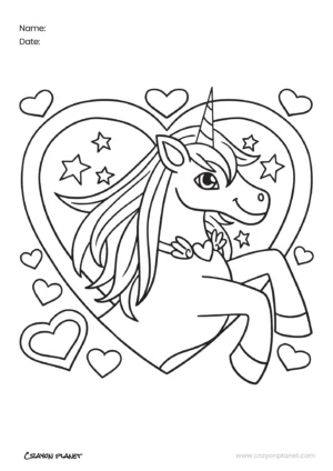 unicorn coloring page