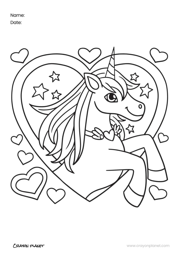 unicorn coloring page