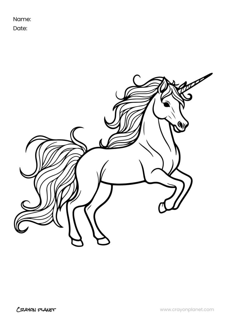 unicorn coloring page