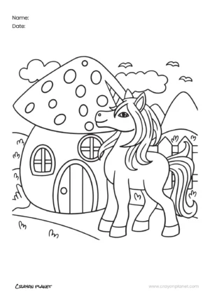 unicorn coloring page