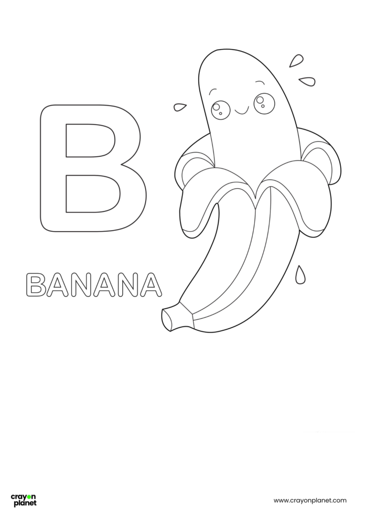 B alphabet tracing coloring pages