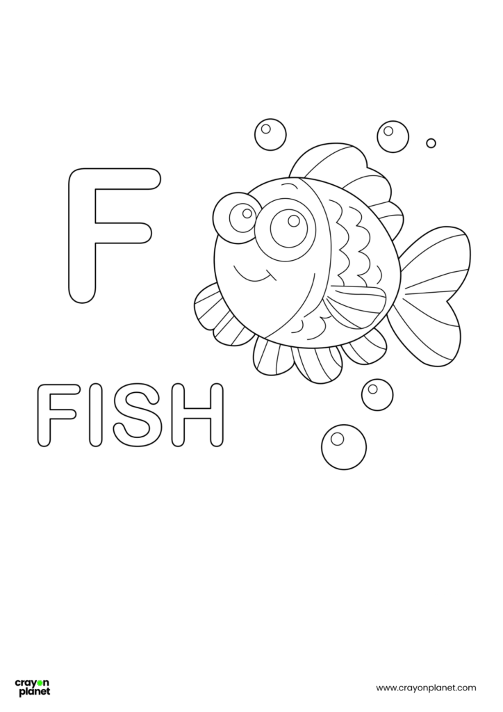 F Letter Coloring Pages