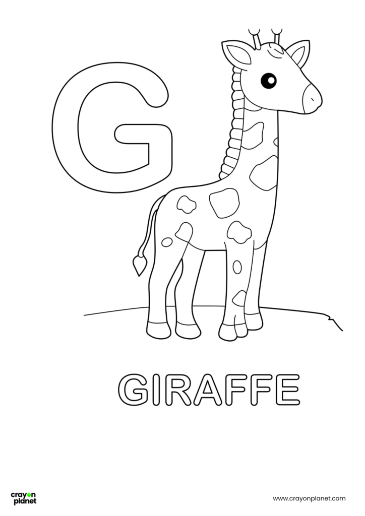G Letter Coloring Pages