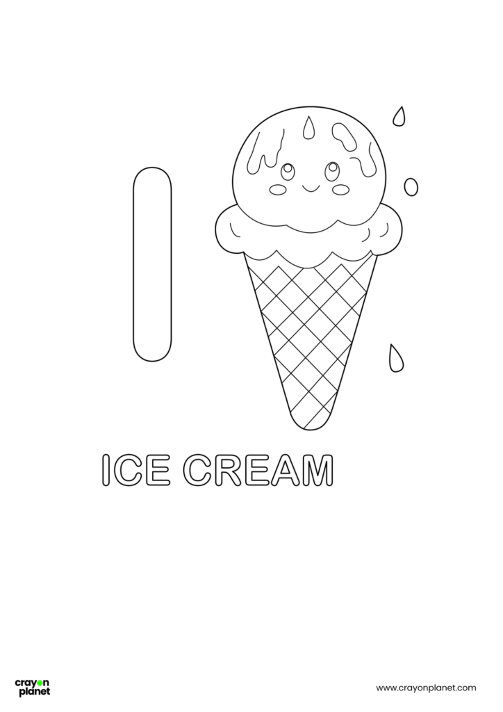 I Letter Coloring Pages