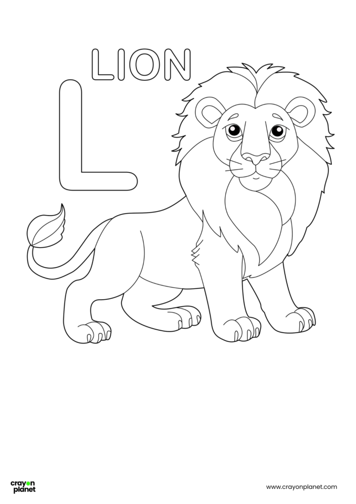 L Letter Coloring Pages