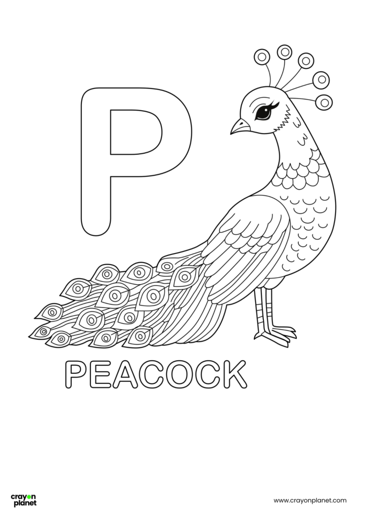 P Letter Coloring Pages