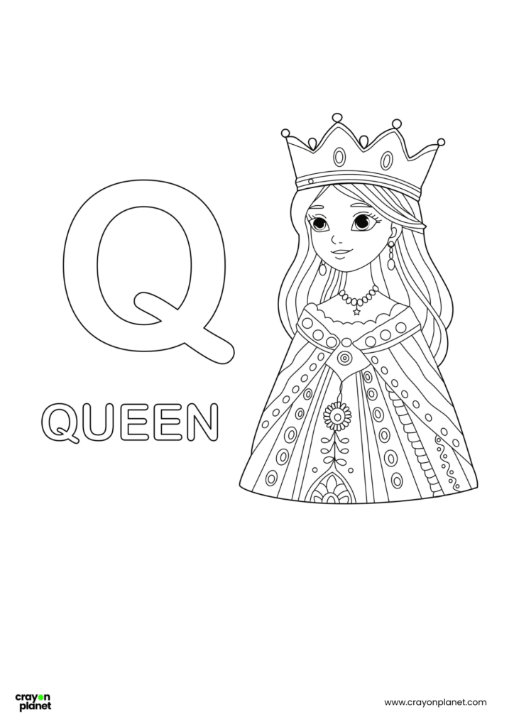 Q Letter Coloring Pages