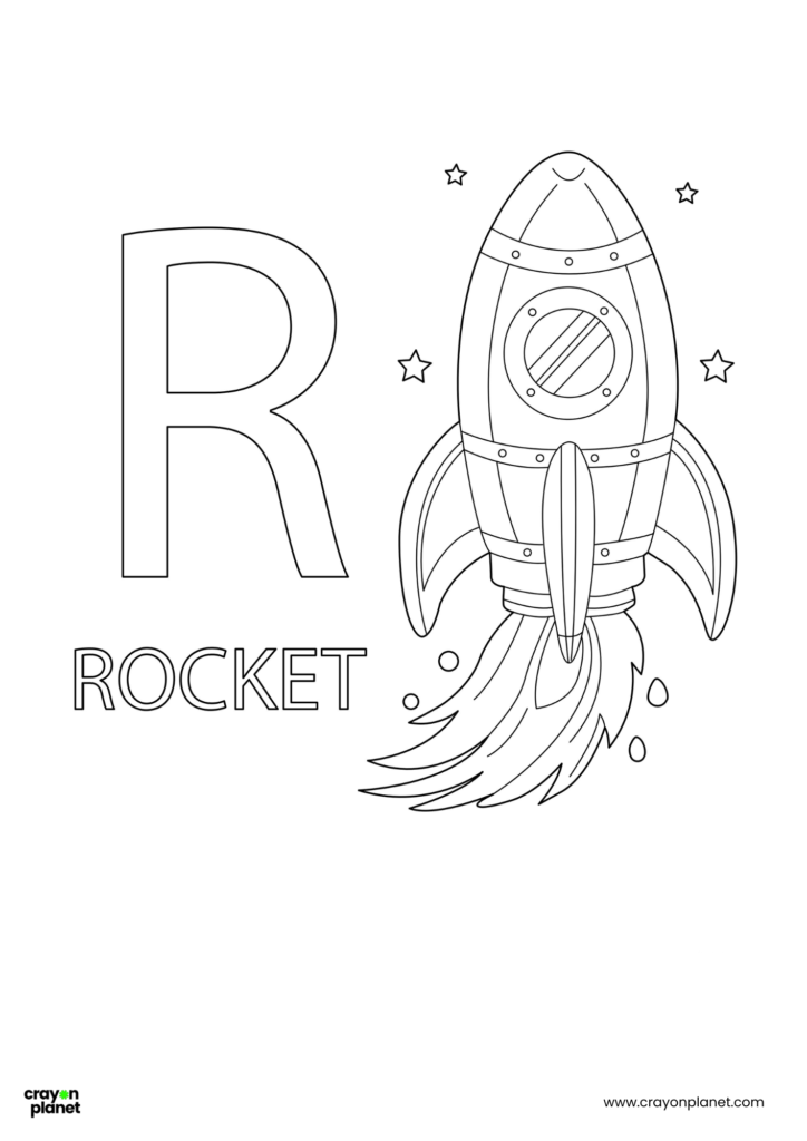 R Letter Coloring Pages