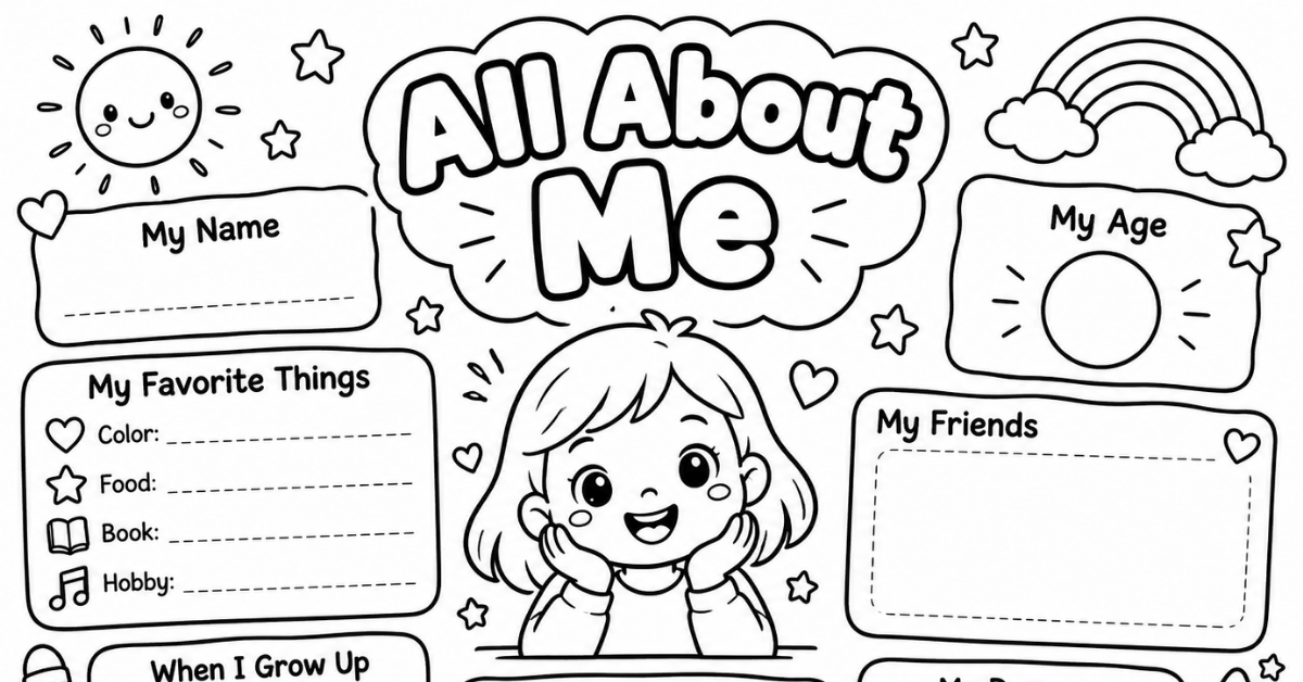 all about me worksheet