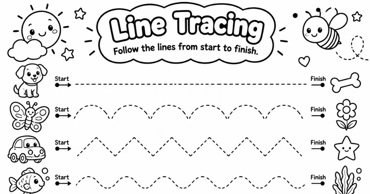 line tracing worksheets