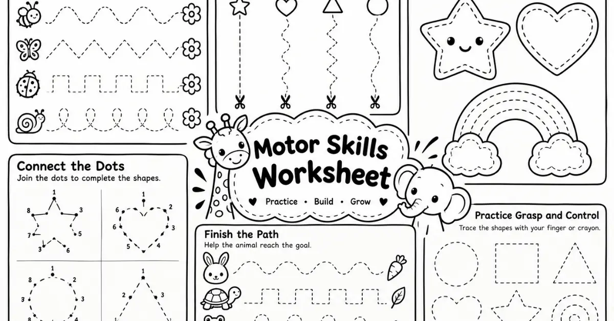 motor skills worksheet