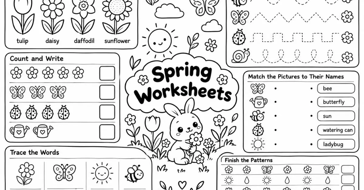 spring worksheets
