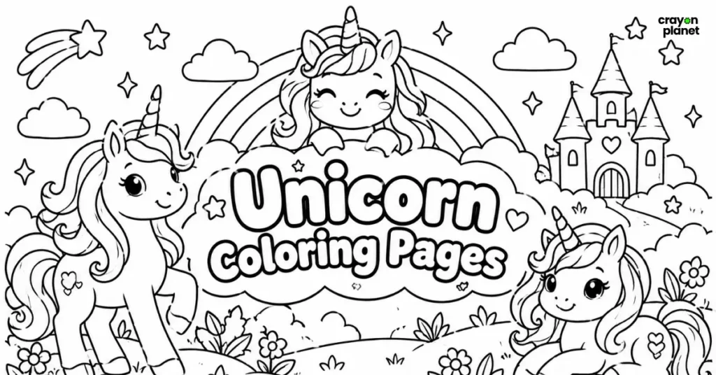 unicorn coloring pages