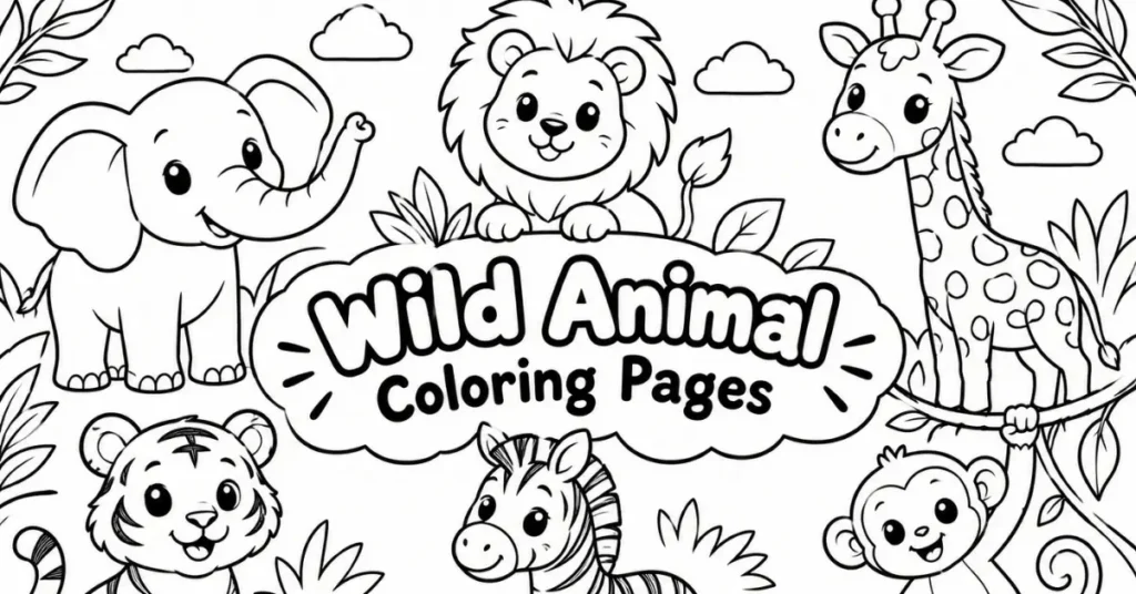 wild animal coloring pages