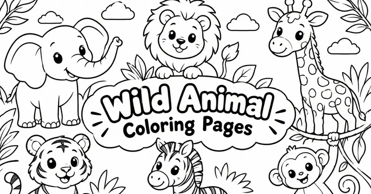 wild animal coloring pages